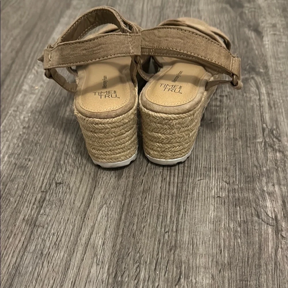 Time and Tru Tan Espadrilles with Adjustable Ankle Strap